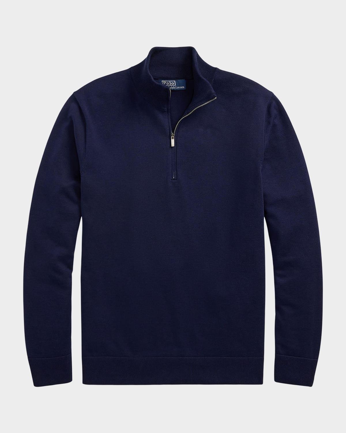 Mens Cotton Quarter-Zip Sweater Product Image