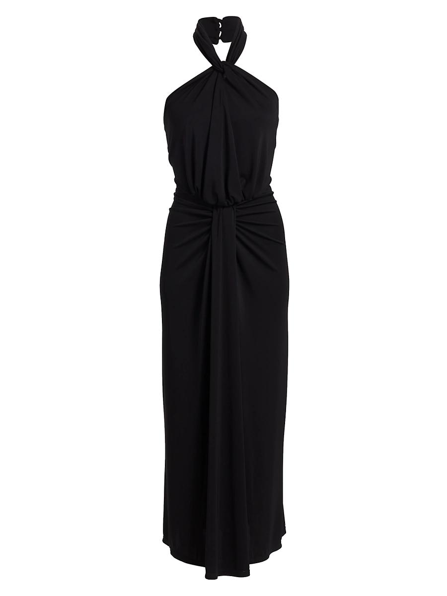 Womens Kaily Draped Halter Maxi Dress Product Image