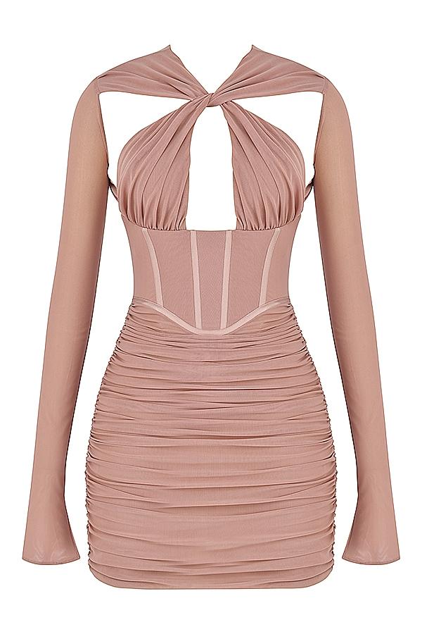 Adanna  blush corset mini dress Product Image