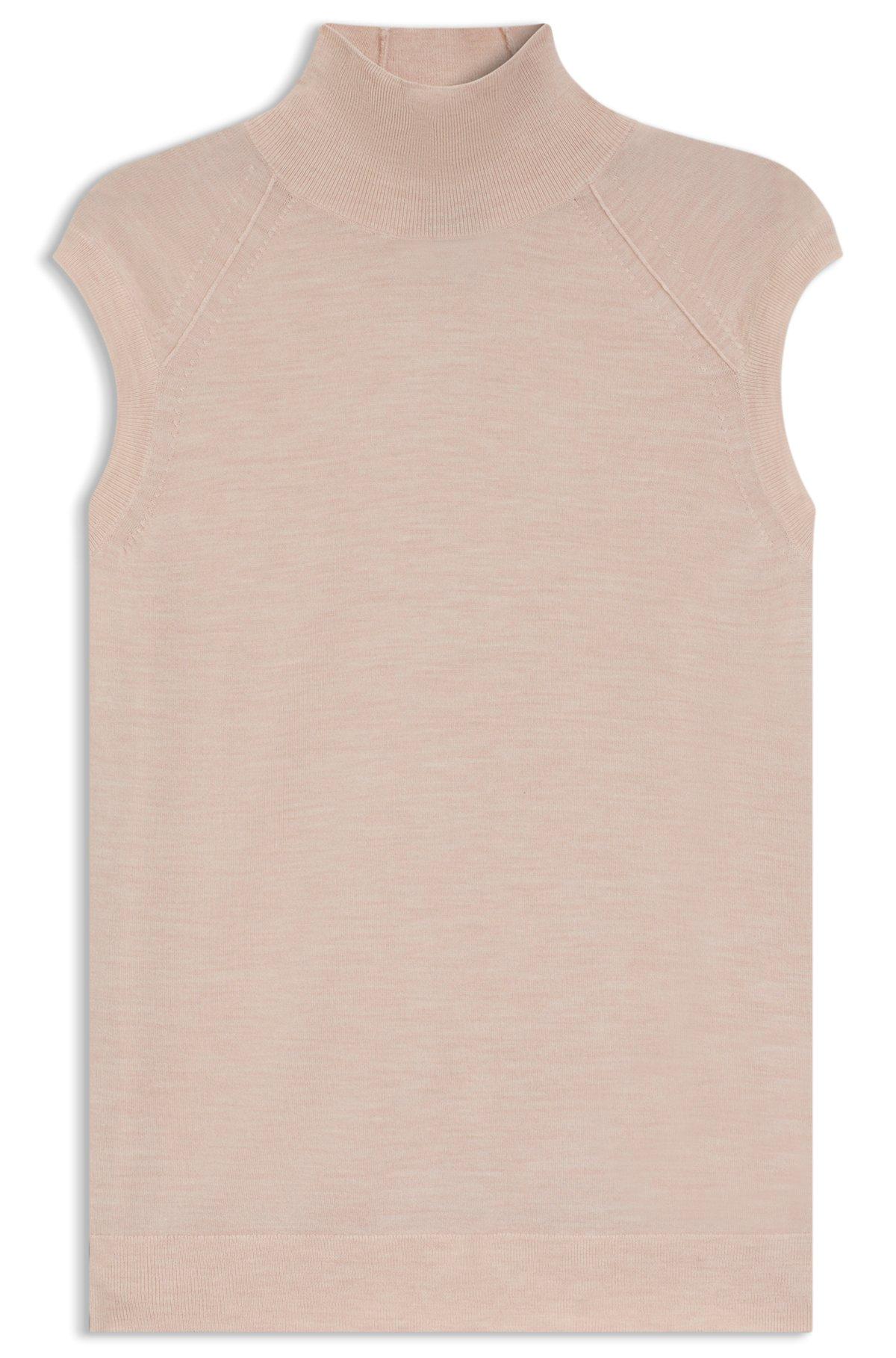 High-neck top in merino wool Product Image