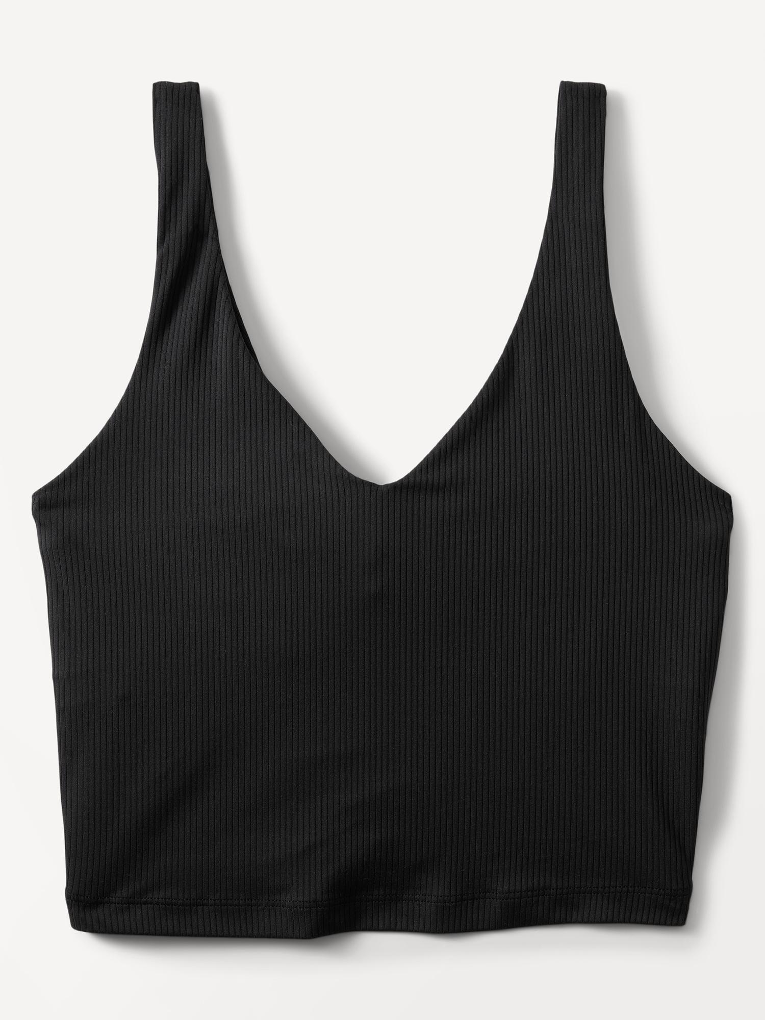 Transcend V Neck Rib Crop Sports Bra A-C Product Image