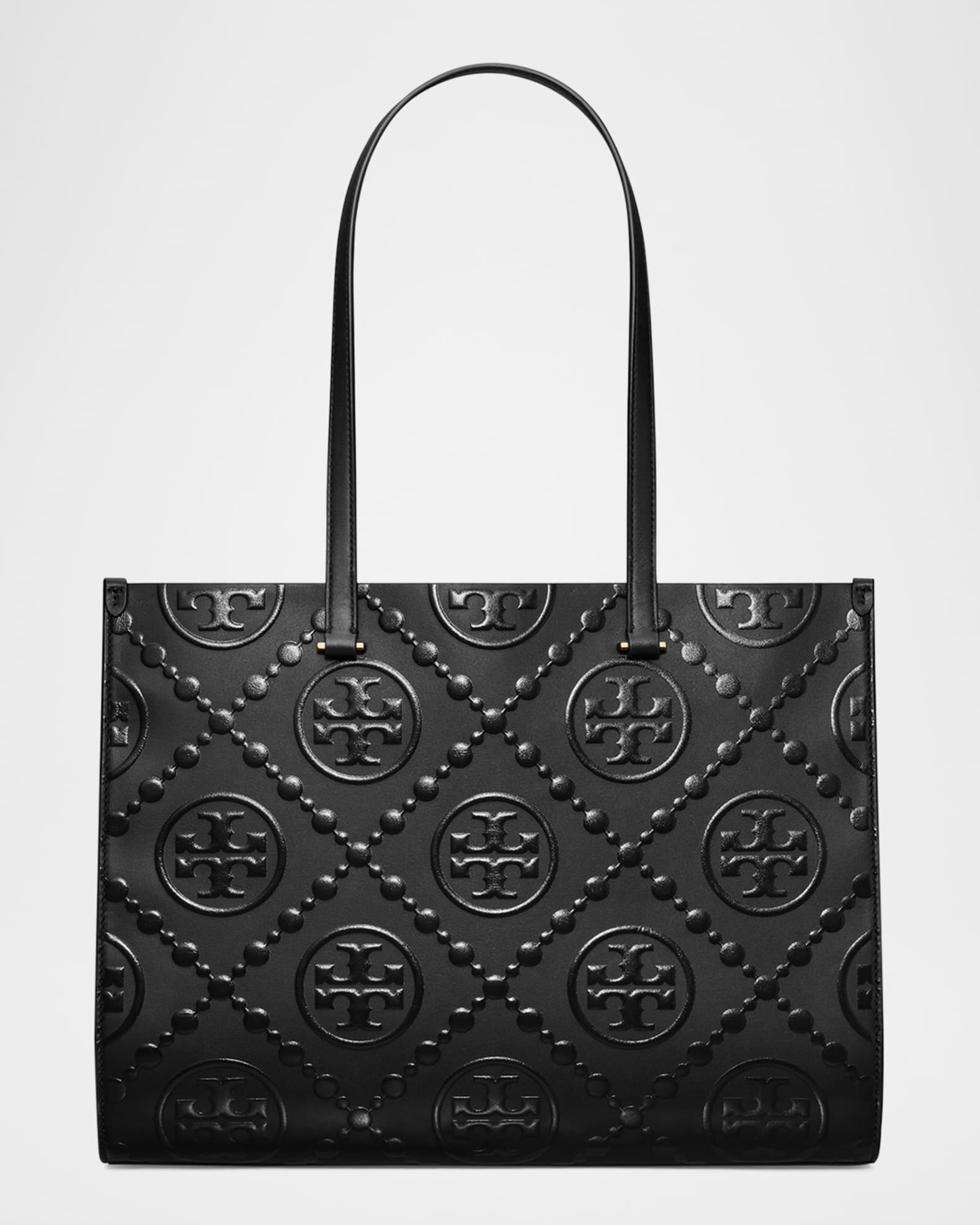 T Monogram Embossed Leather Tote Bag Product Image