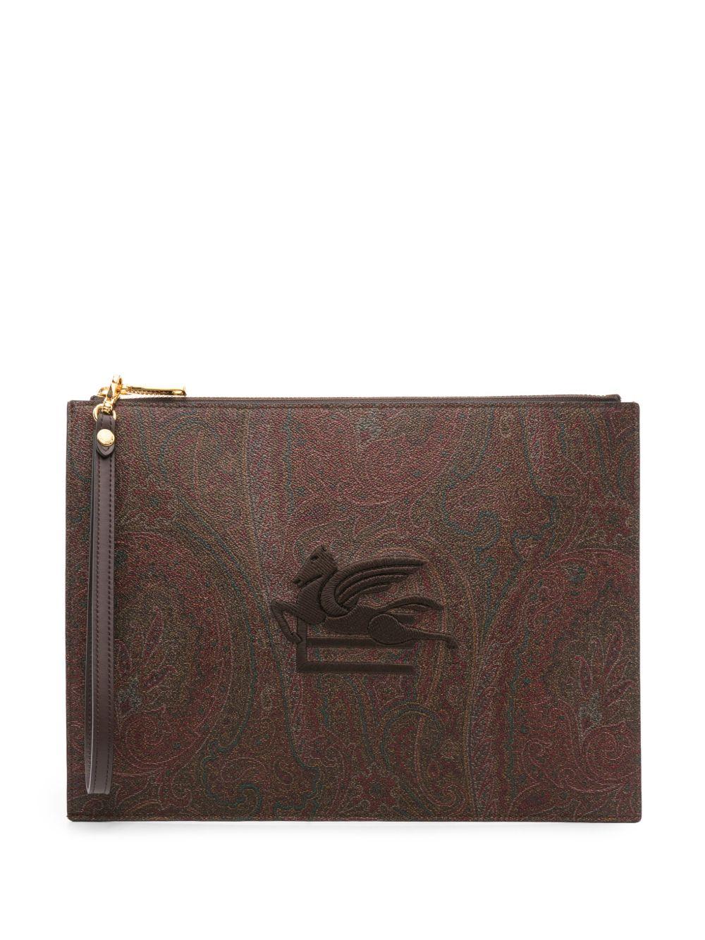 paisley-jacquard clutch bag Product Image