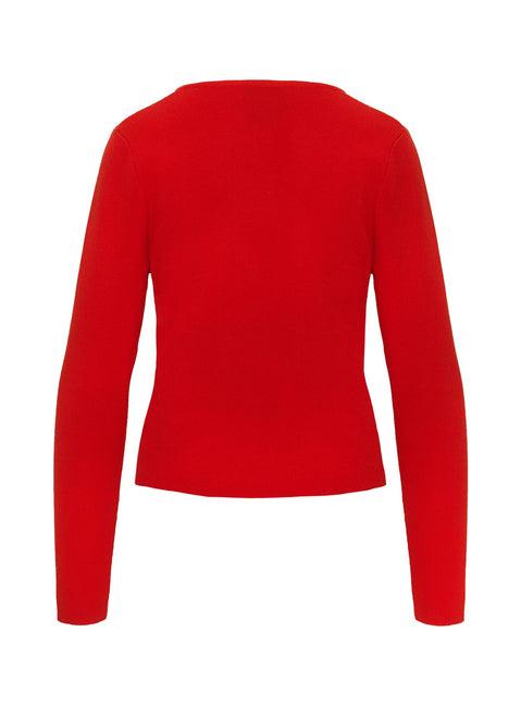 Old Burlington Knit Cardigan Red Product Image