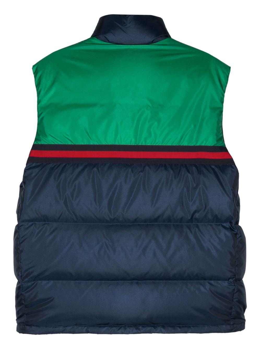 logo-patch panelled padded gilet Product Image