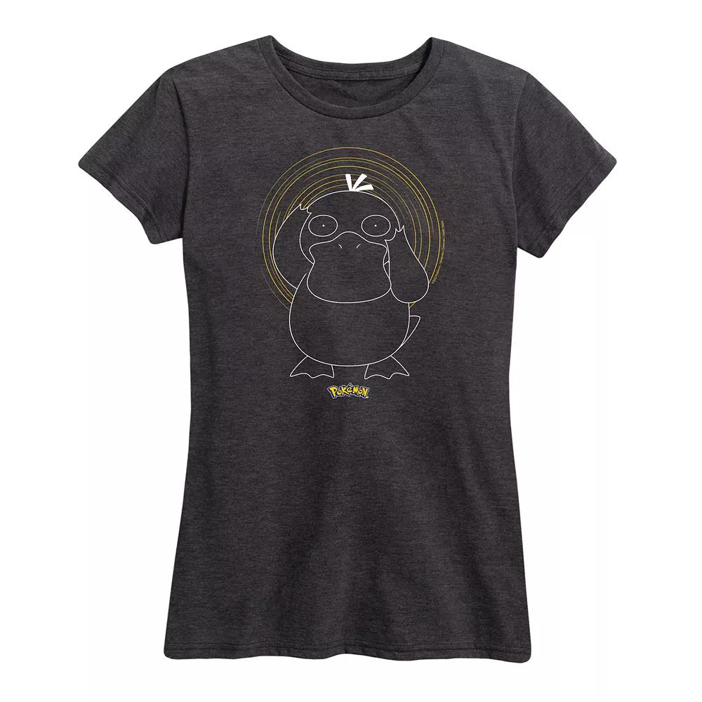 Women's Pokemon Psyduck Spiral Graphic Tee,  Product Image