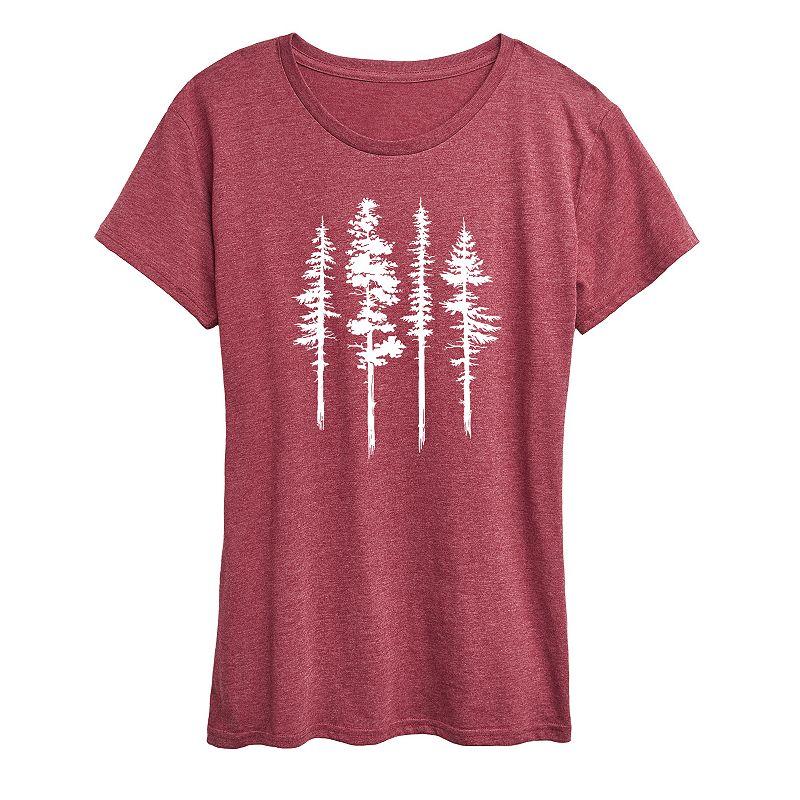 Women's Abstract Trees Graphic Tee,  Product Image