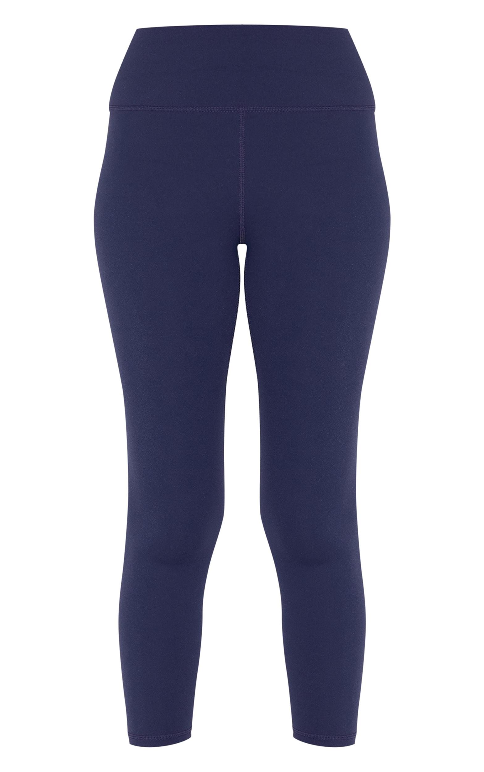 Navy Sculpt Cropped Gym Leggings Product Image