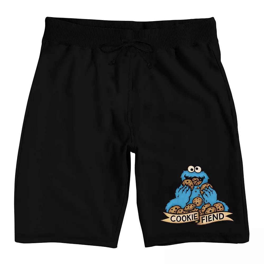 Men's Sesame Street Cookie Monster Pajama Shorts,  Product Image