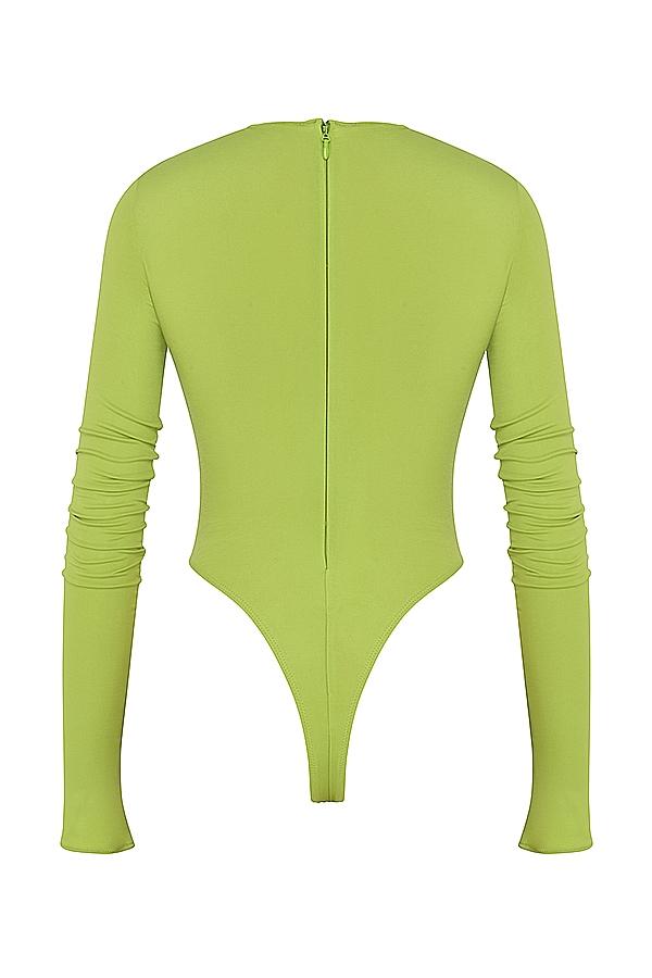 Estrelle  lime green cutout bodysuit Product Image