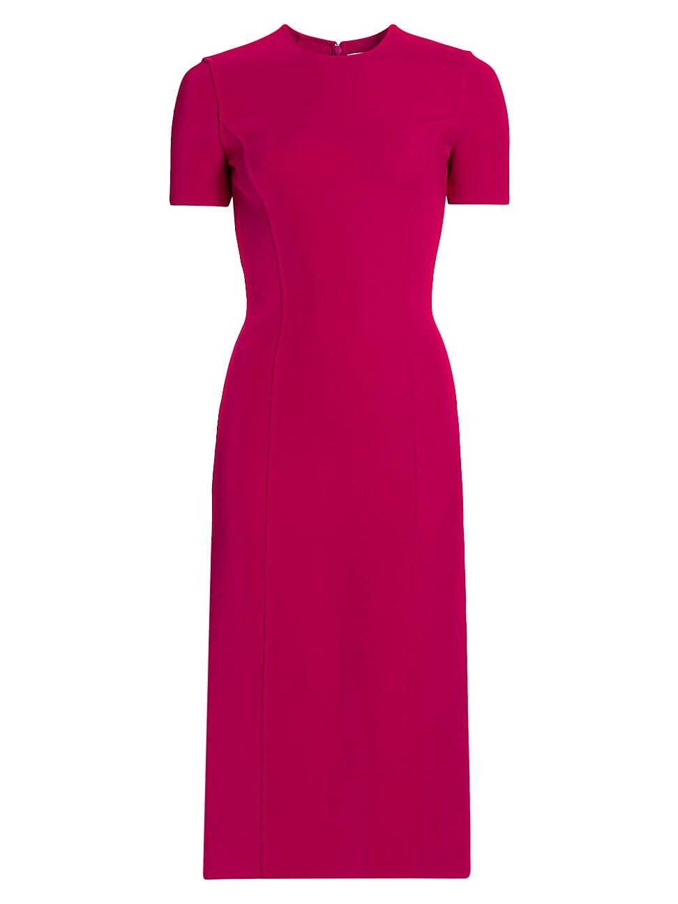 Womens Stretch Wool Sheath Midi-Dress Product Image