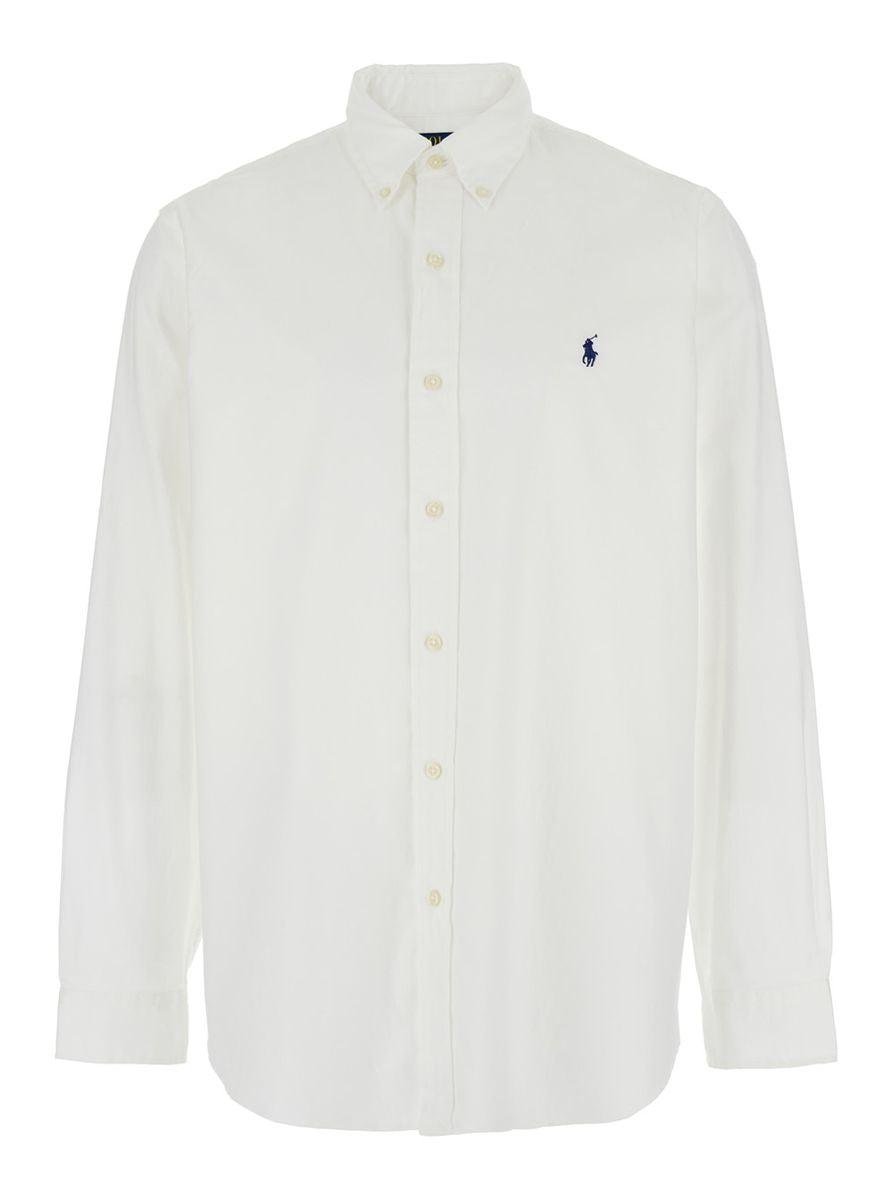 POLO RALPH LAUREN Long Sleeve Sport Shirt Clothing In White Product Image