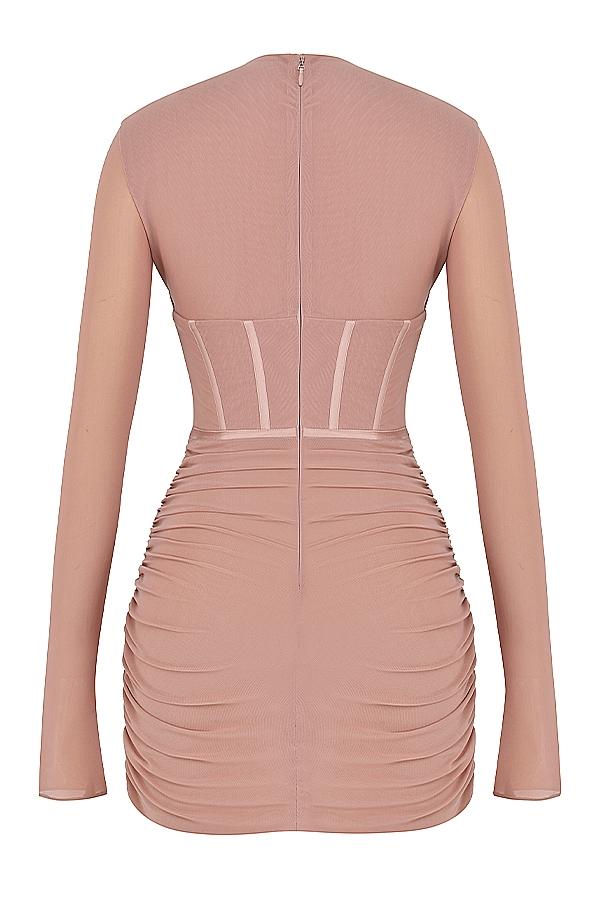 Adanna  blush corset mini dress Product Image