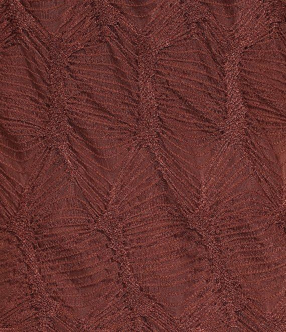 Antonio Melani Katelyn Long Sleeve Turtleneck Puckered Jacquard Midi Dress Product Image