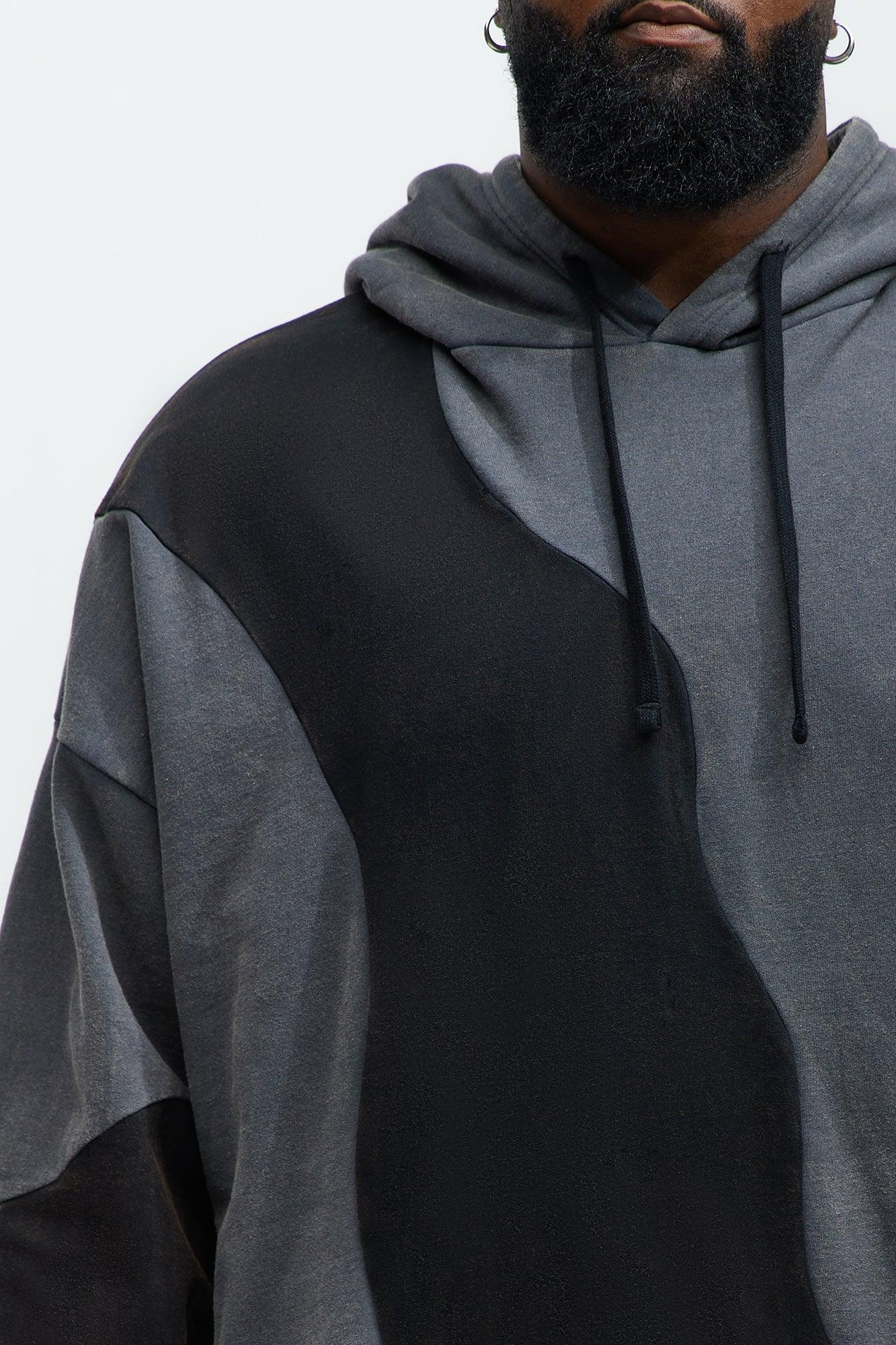 Washed Abstract Hoodie - Black Product Image