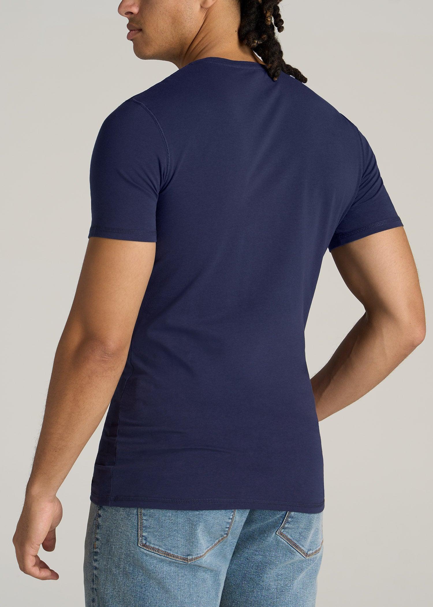 The Essential SLIM-FIT Crewneck Tee for Tall Men in Navy Male Product Image