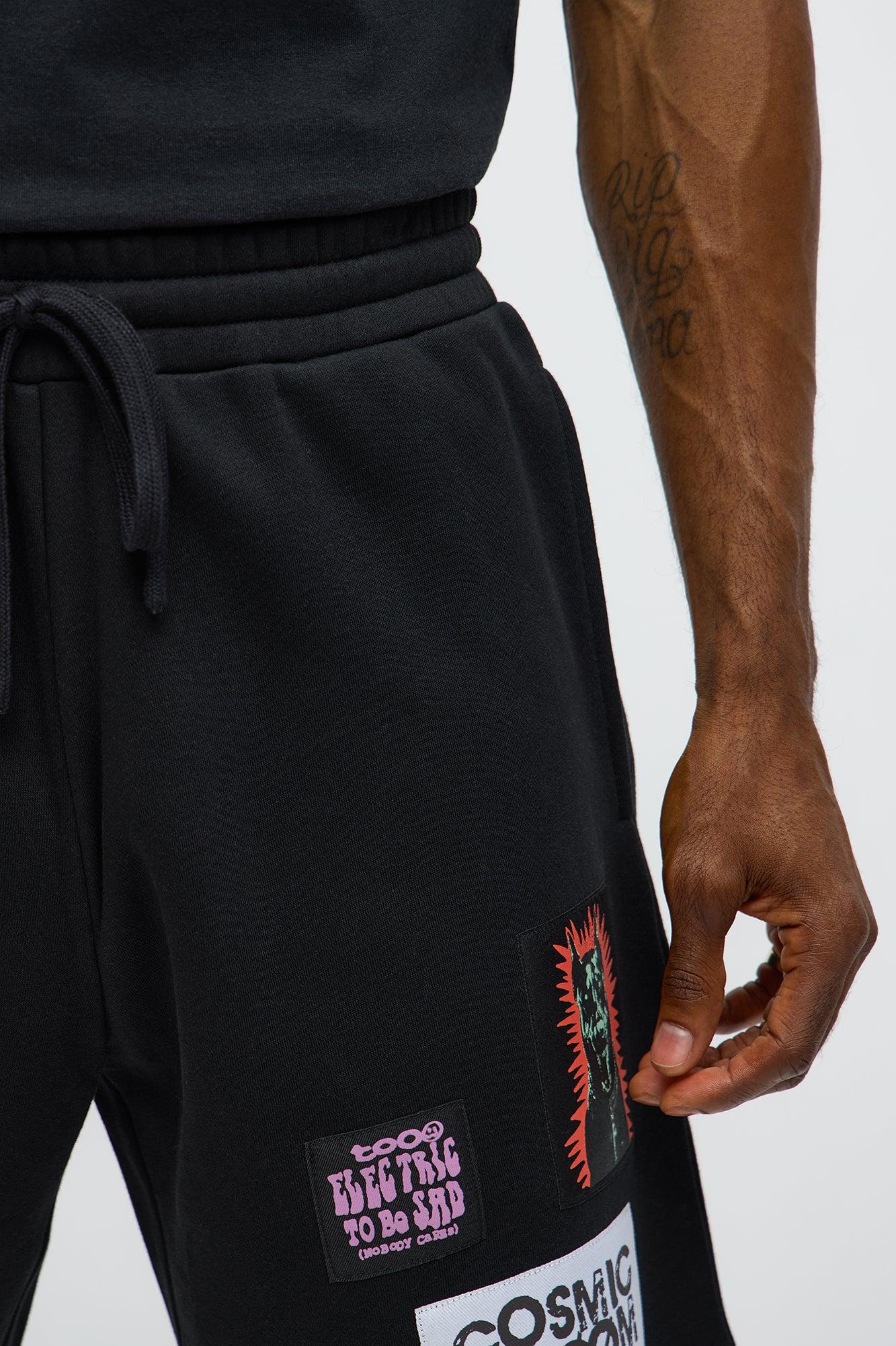Tyson Relaxed Careless Shorts - Black Male Product Image