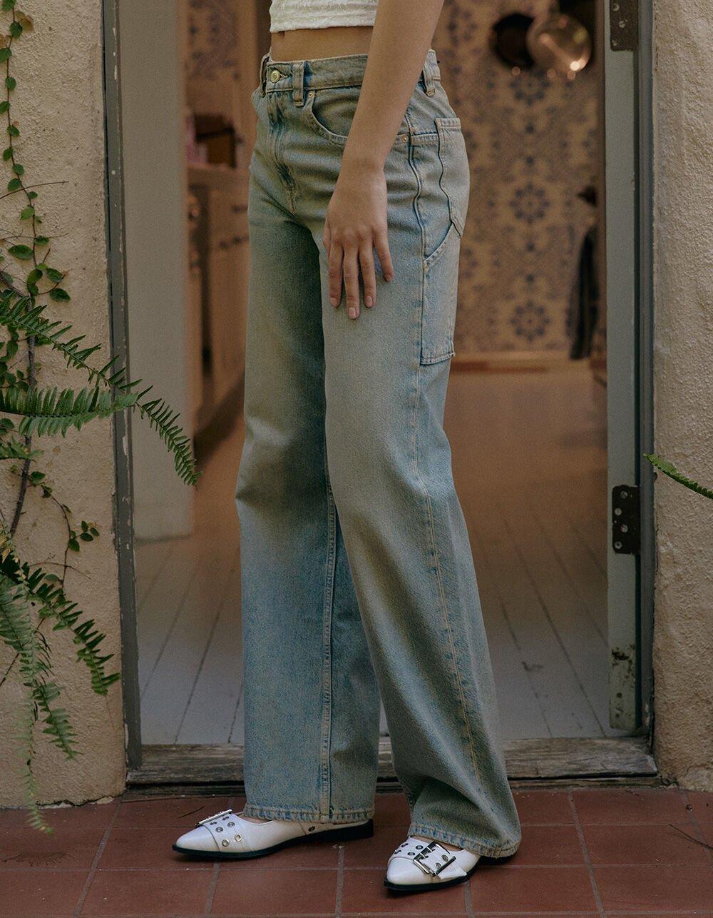 FREE PEOPLE Tinsley Womens Baggy High Rise Jeans - LIGHT WASH Product Image