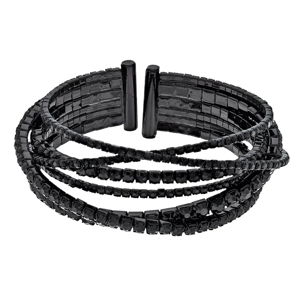 Simply Vera Vera Wang Black Chain Bangle Bracelet, Women's Product Image