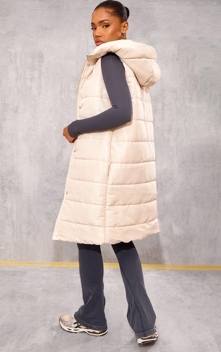 Stone Longline Puffer Vest Product Image