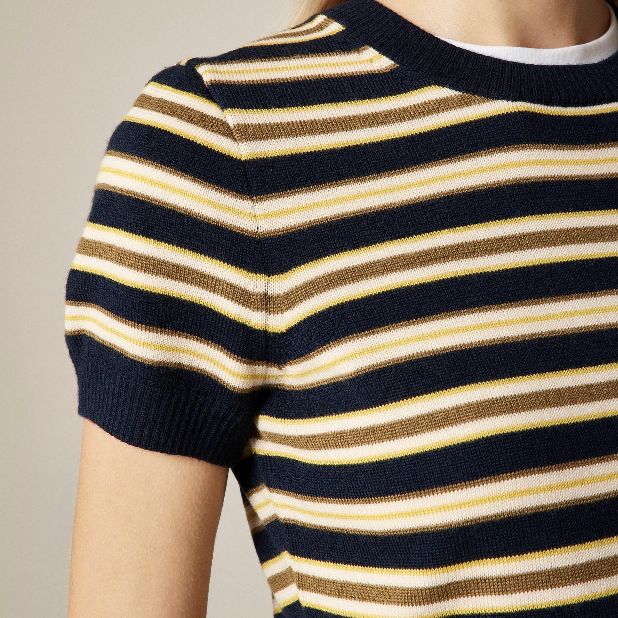 Carolyn sweater-tee in striped merino wool Product Image