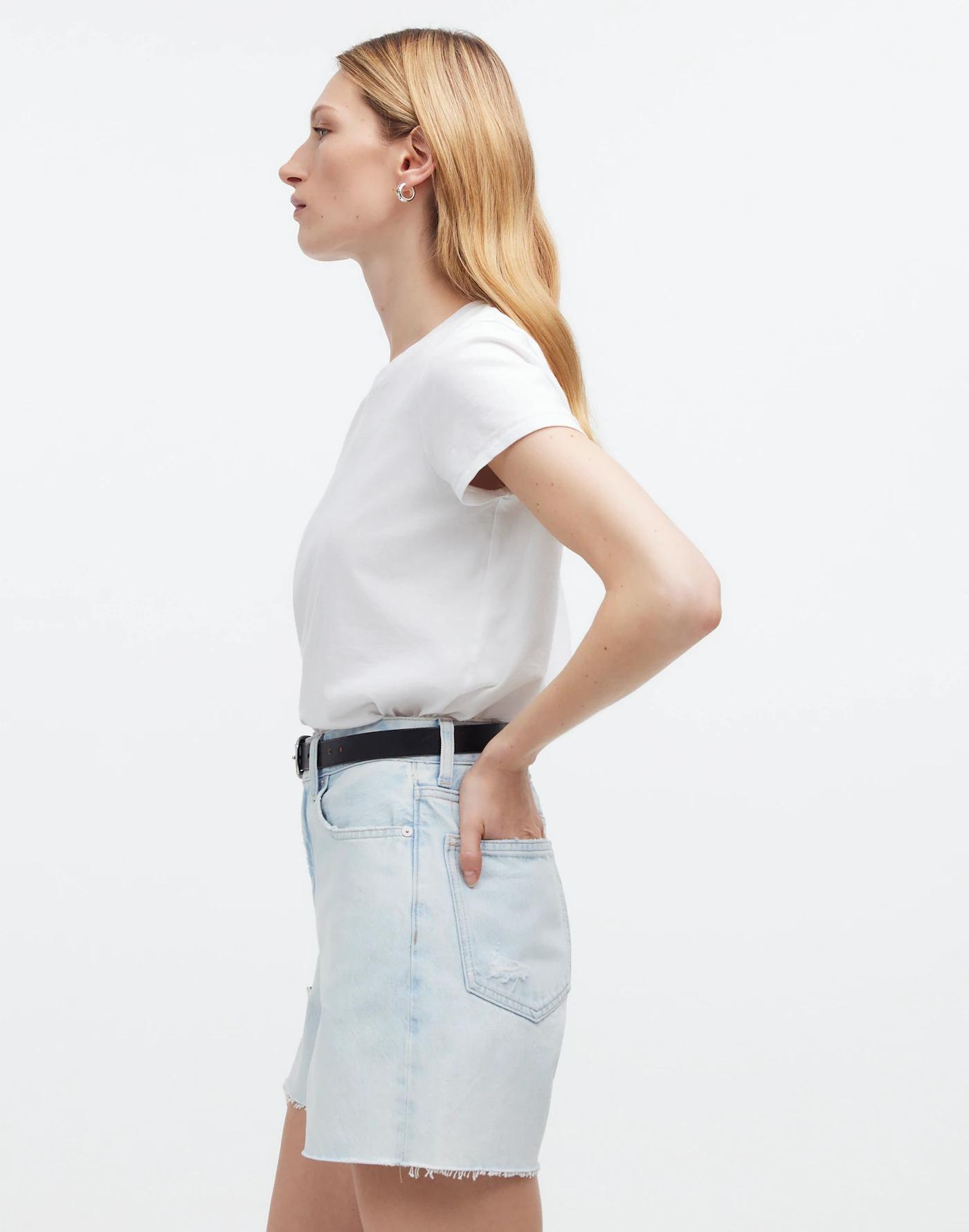 The '90s Mid-Length Jean Short in Pearlman Wash Product Image