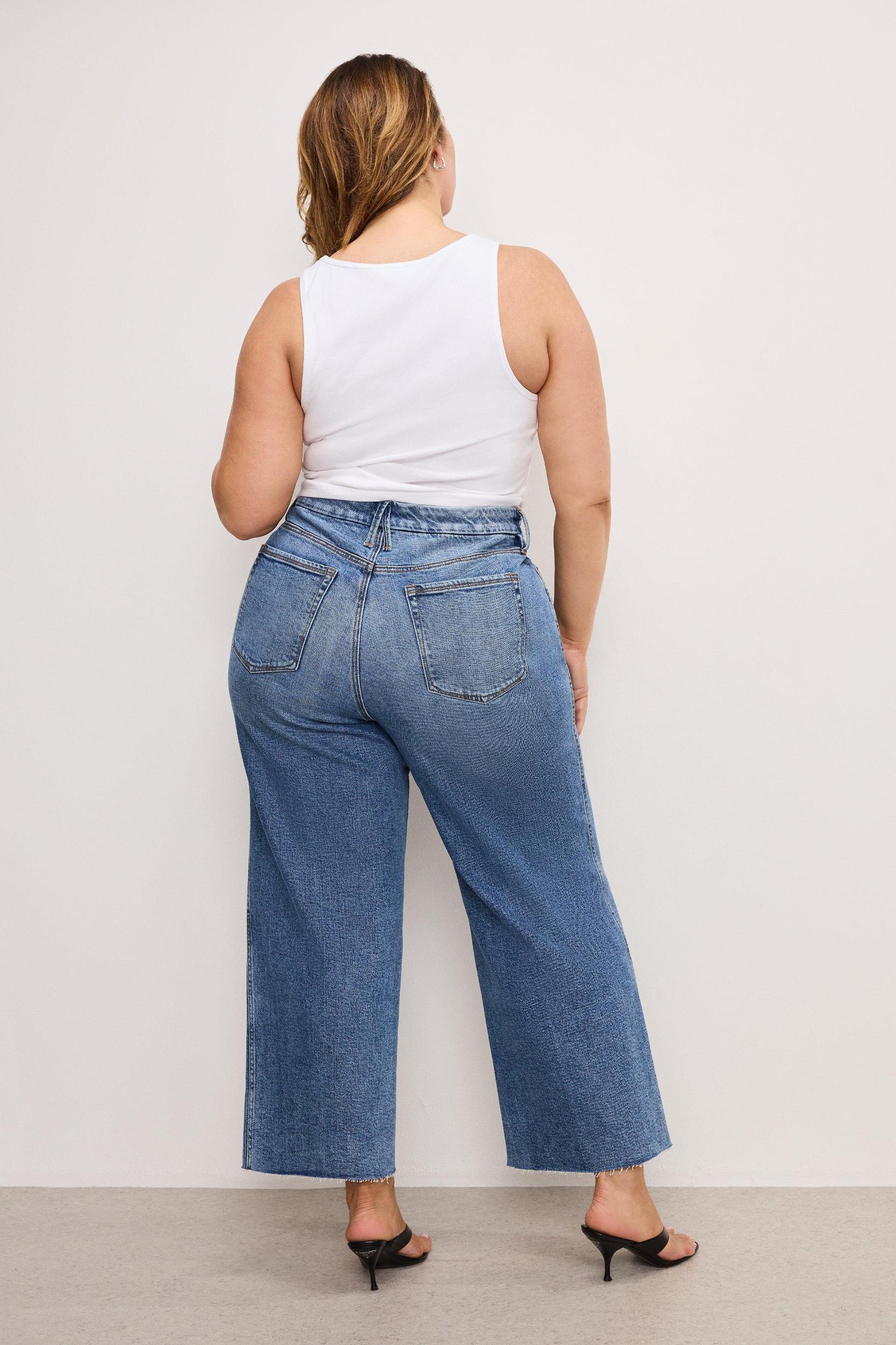 GOOD SKATE WIDE CROPPED JEANS | INDIGO978 Product Image