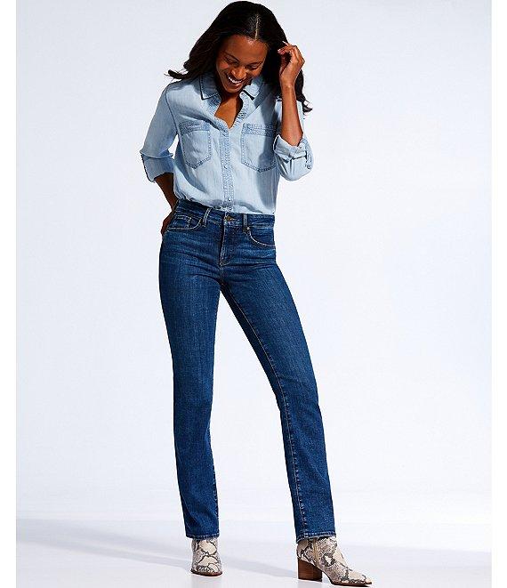 NYDJ Marilyn Straight Leg Mid Rise Jeans Product Image