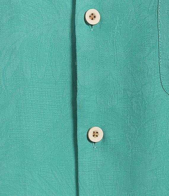 Tommy Bahama Solid Tropic Isle Short Sleeve Camp Collar Woven Shirt Product Image