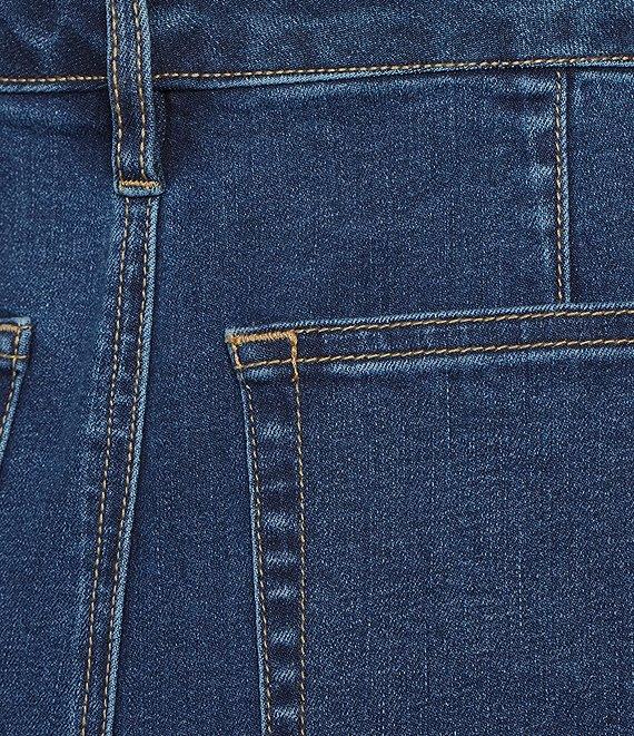 John Mark Mid Waist Wide Leg Patch Pocket Wide Leg Denim Pants Product Image