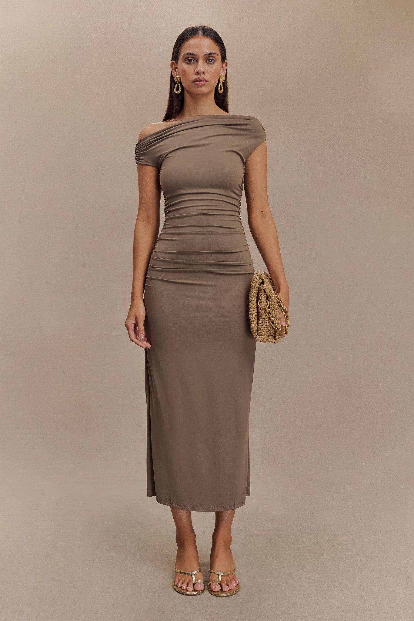 Alayna Recycled Nylon Midi Dress - Coco Product Image