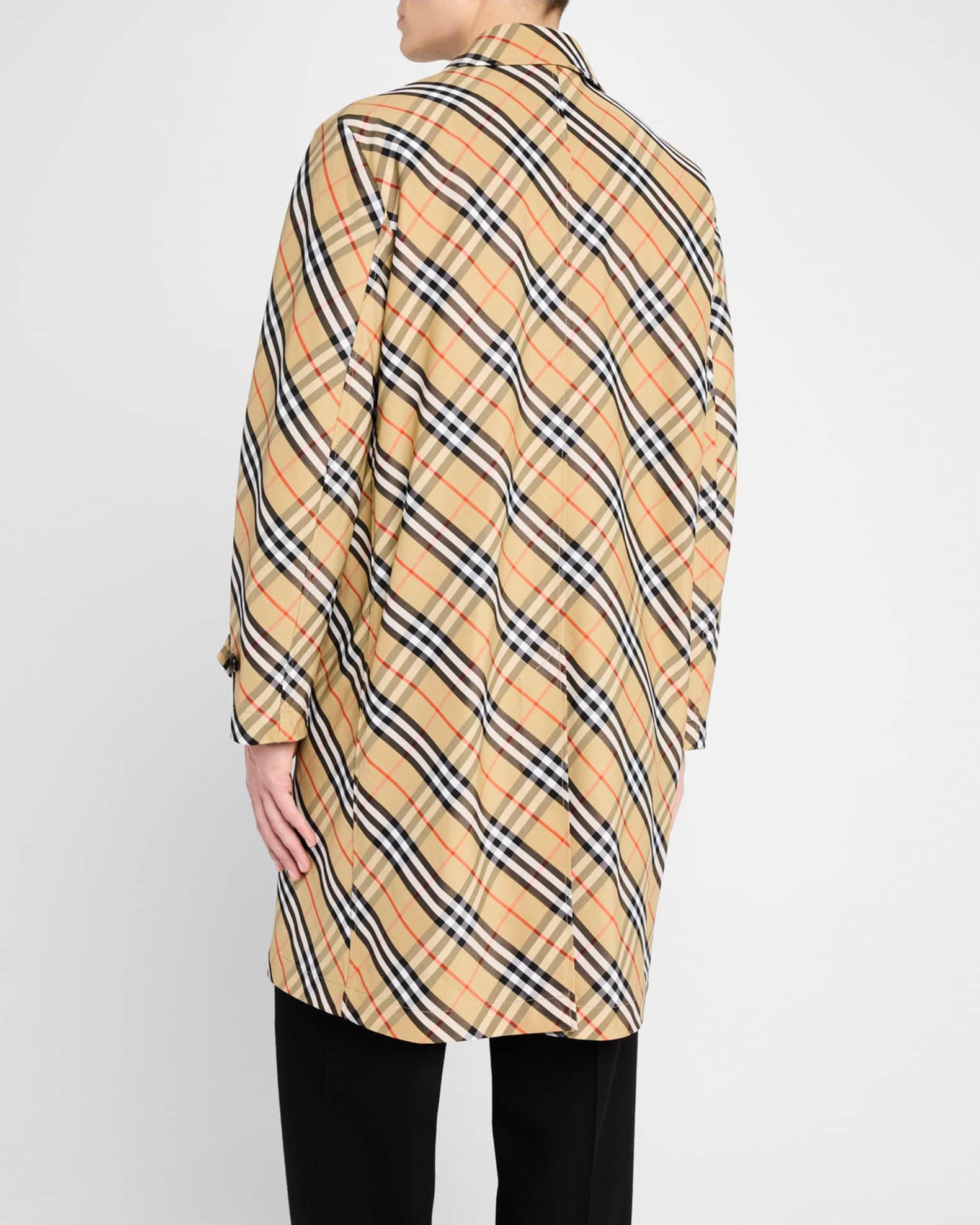 Men's Check Topcoat Product Image