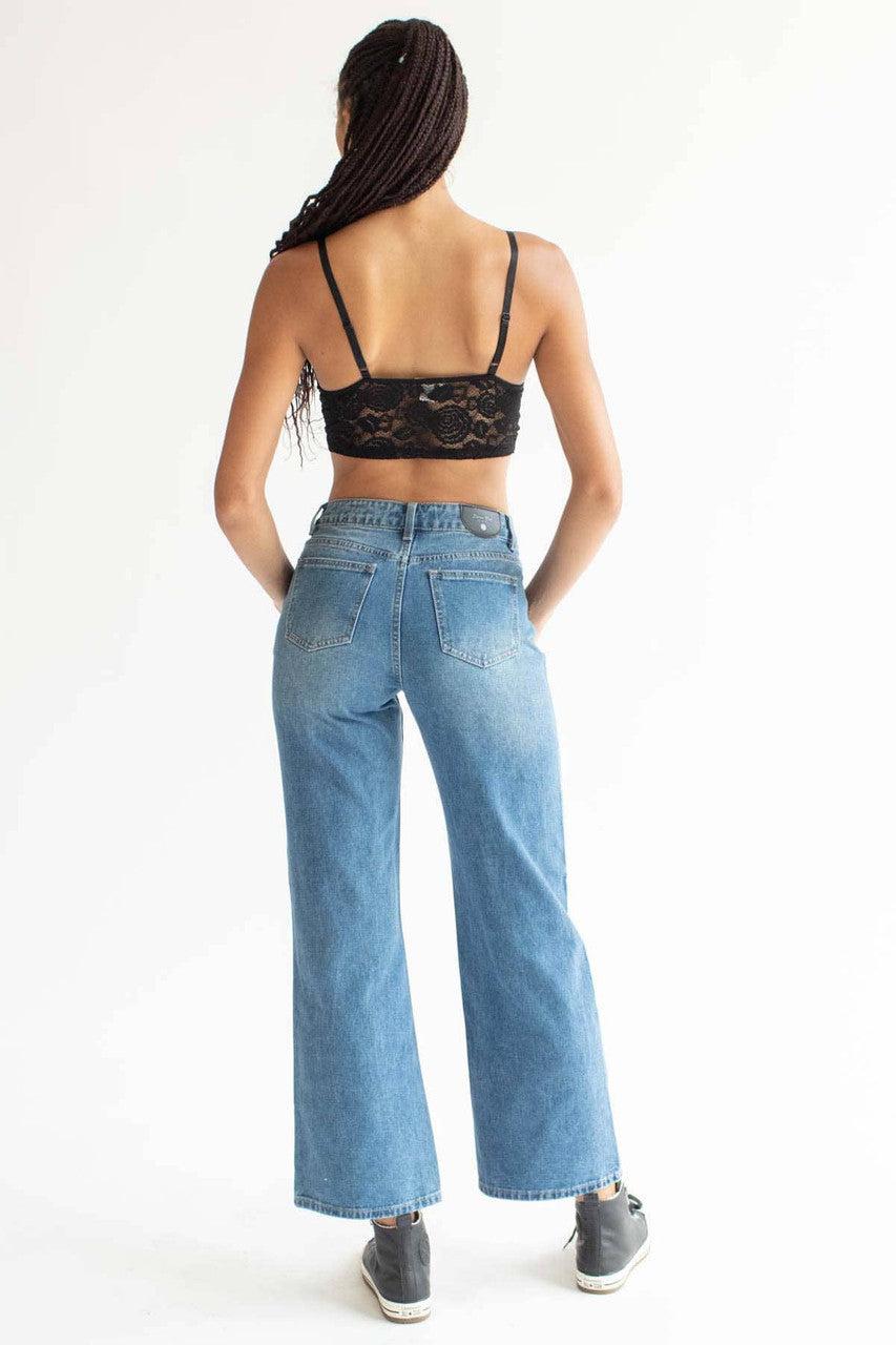 Black Rose Lace Notched Bralette Product Image