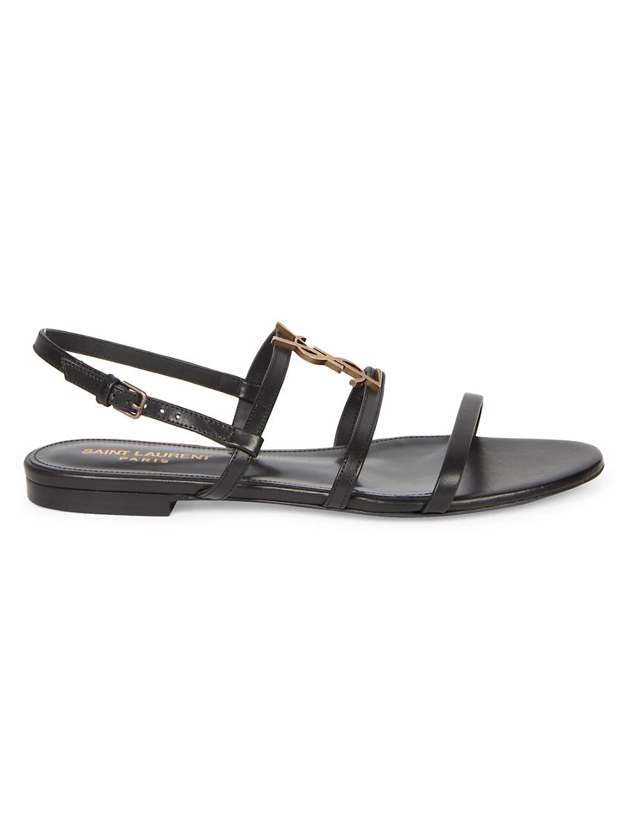 Womens Cassandra Leather Slingback Sandals Product Image