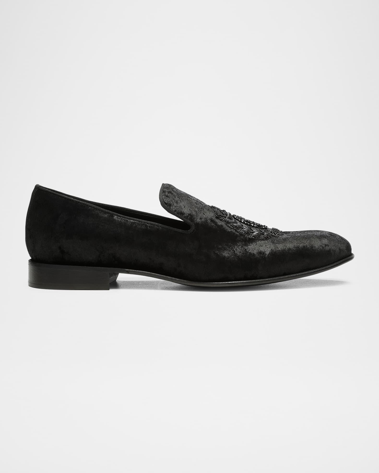 Men's Spencer Velvet Smoking Slippers Product Image