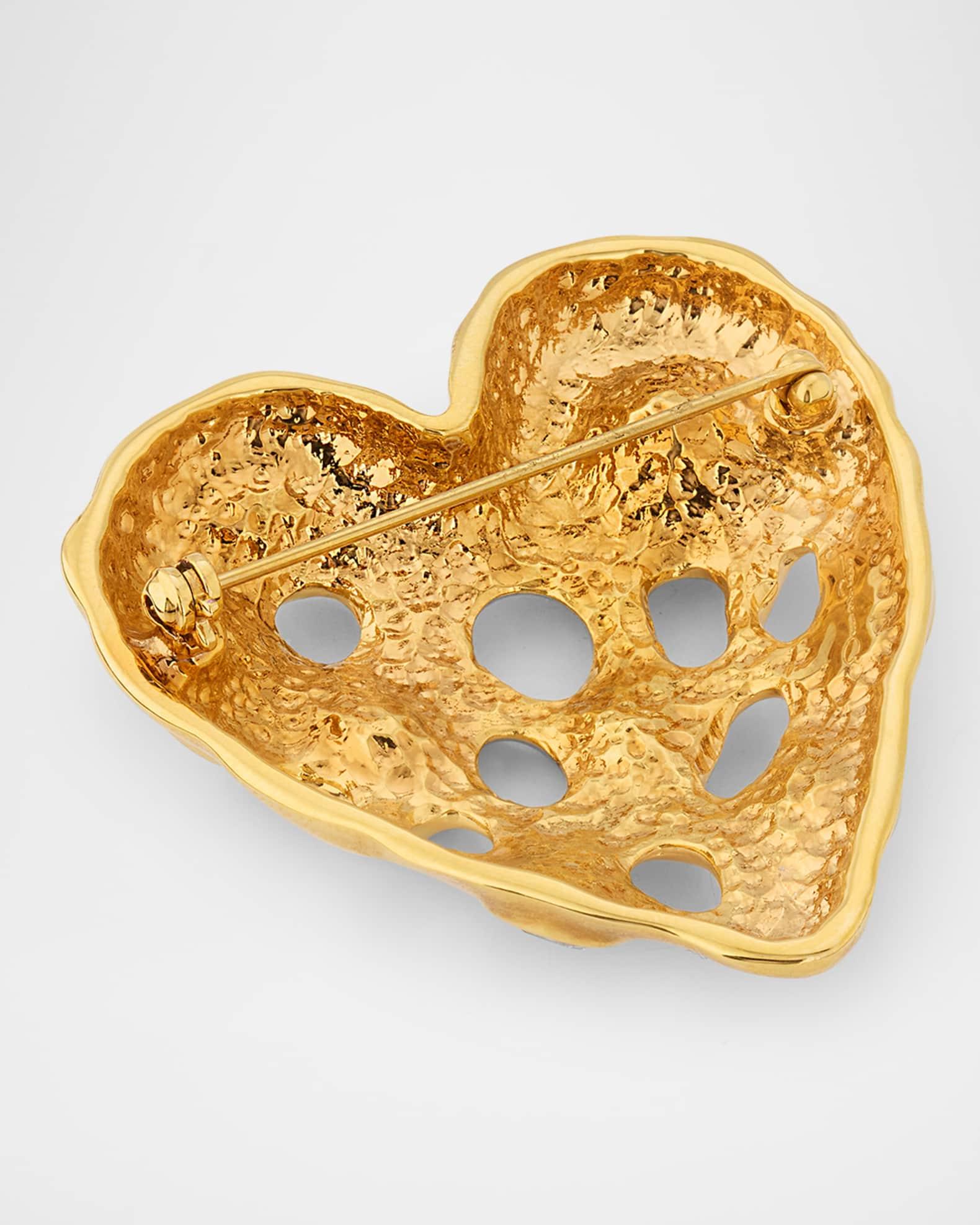 Cutout Crystal Heart Brooch Product Image