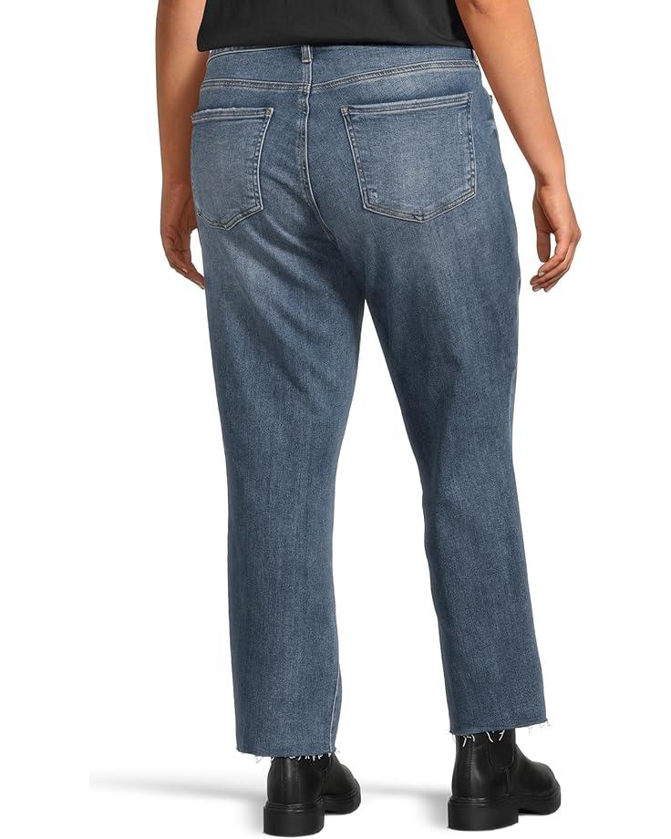 Women's KUT from the Kloth Plus Size Reese High-Rise Fab Ab Ankle Straight Raw Hem in Reborn Product Image