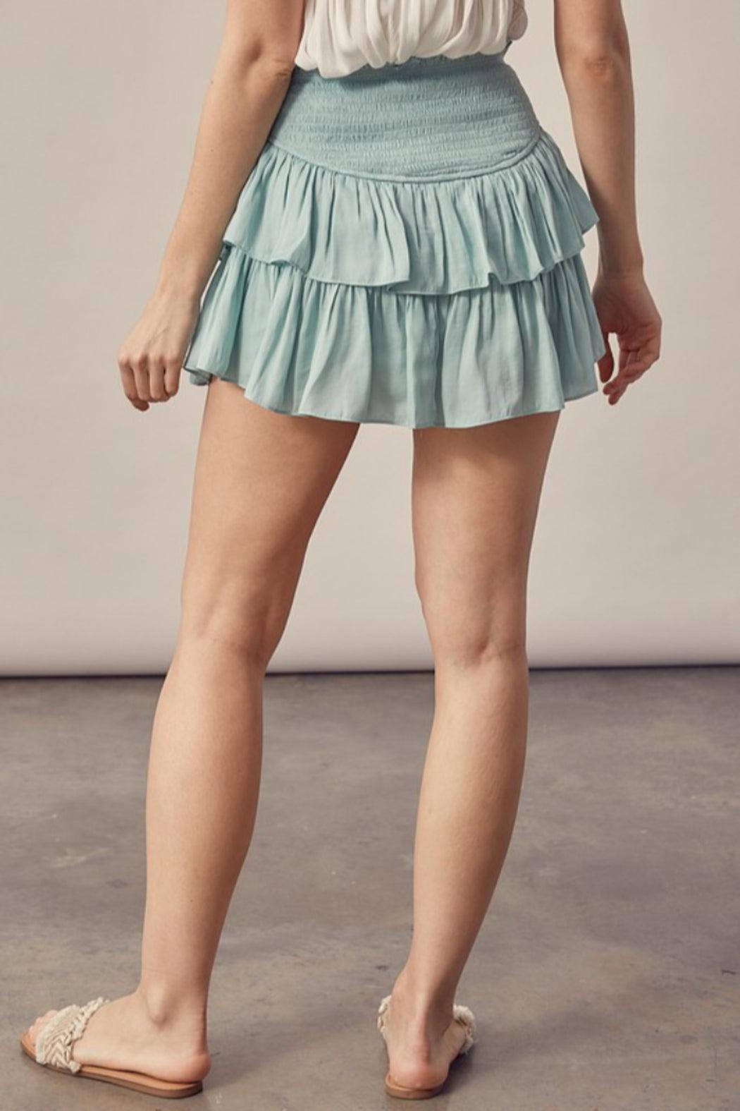 Smocked Ruffle Skirt Product Image