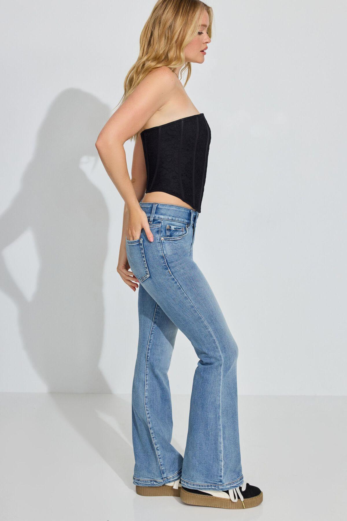 Low Rise Flare Jeans Product Image