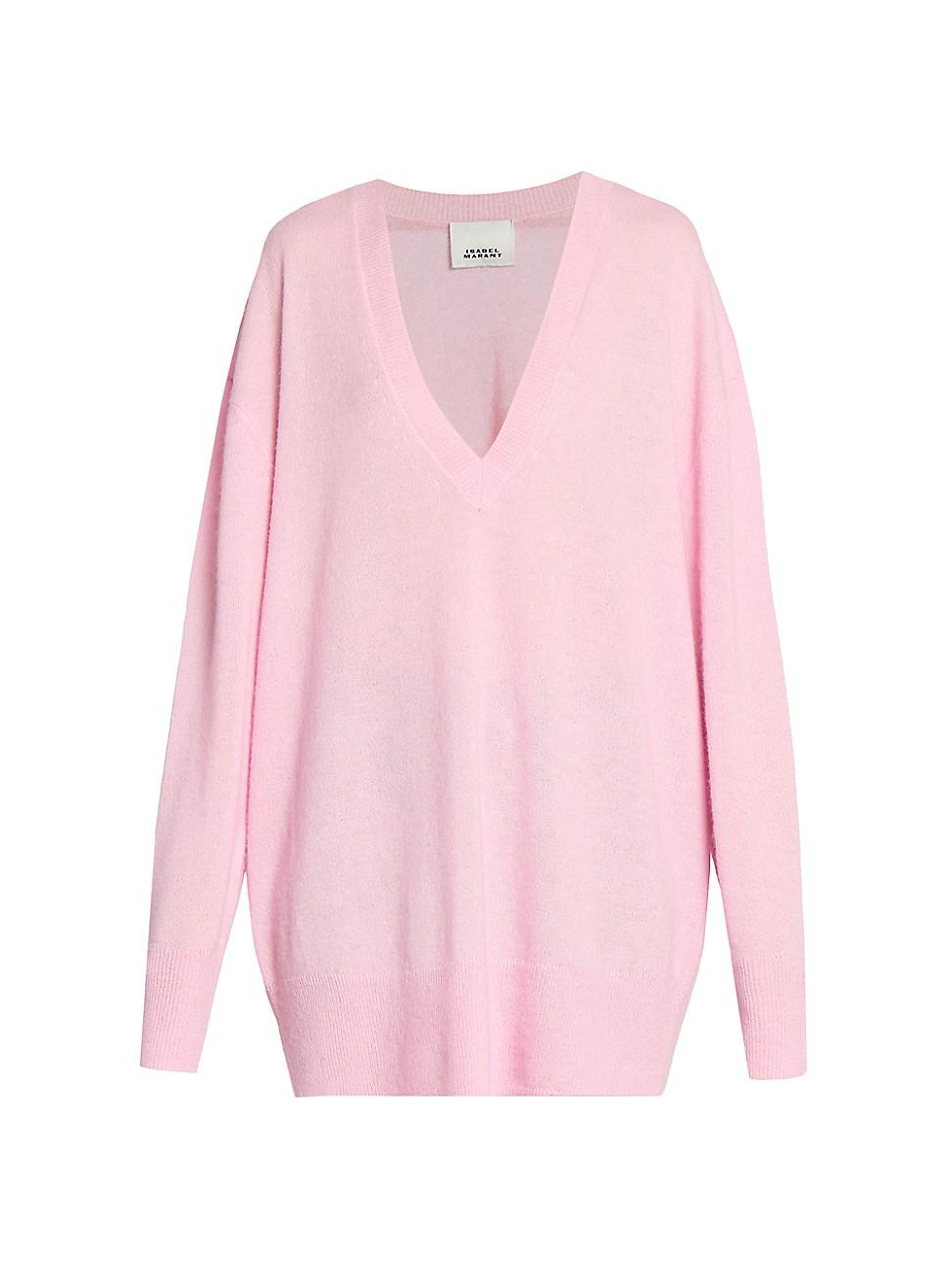 Womens Larana Silk-Blend V-Neck Sweater Product Image