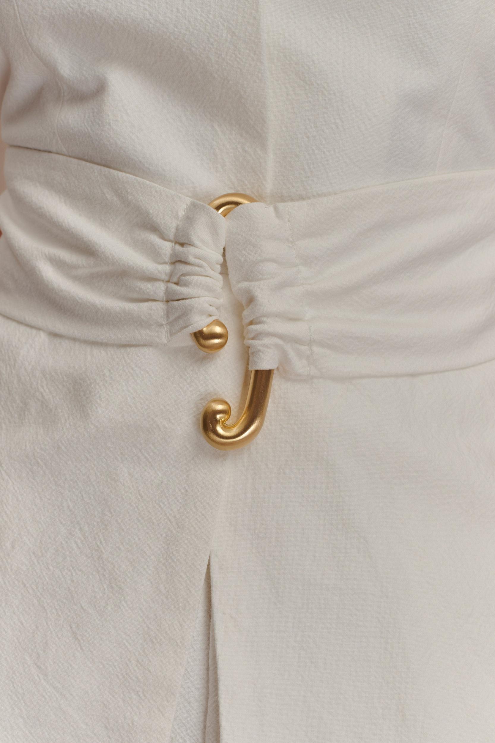 Liberty Cotton Shortsleeve Top - White Product Image