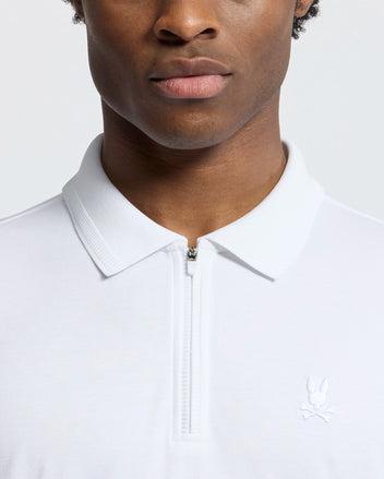 MENS TREVOR PERFORMANCE PIQUE ZIP UP POLO - B6K557F200 Male Product Image