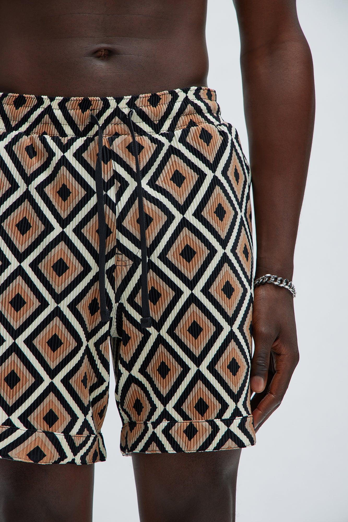 Iconic Geometric Shorts - Natural/Combo Product Image