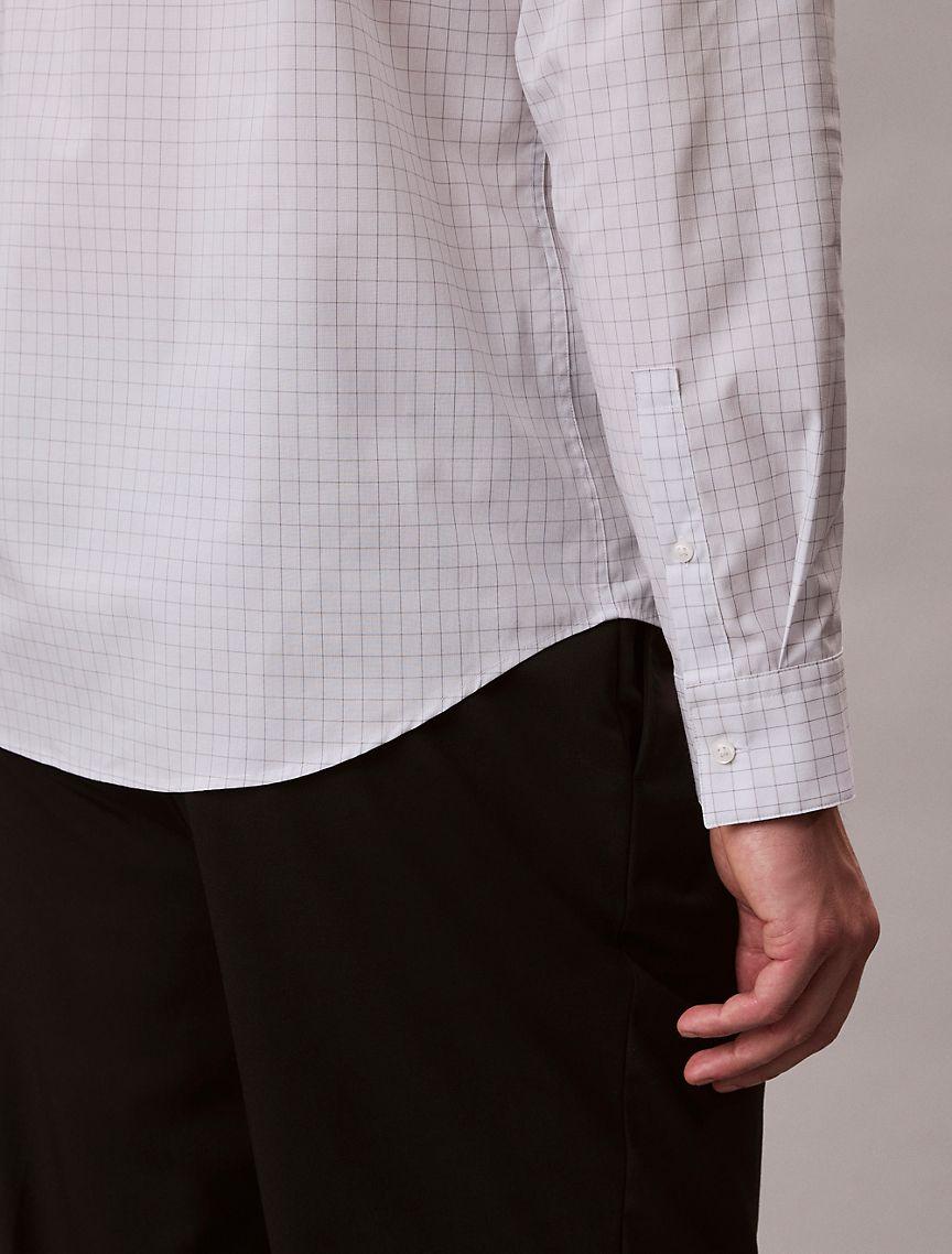 Cotton Stretch Grid Button-Down Shirt Product Image