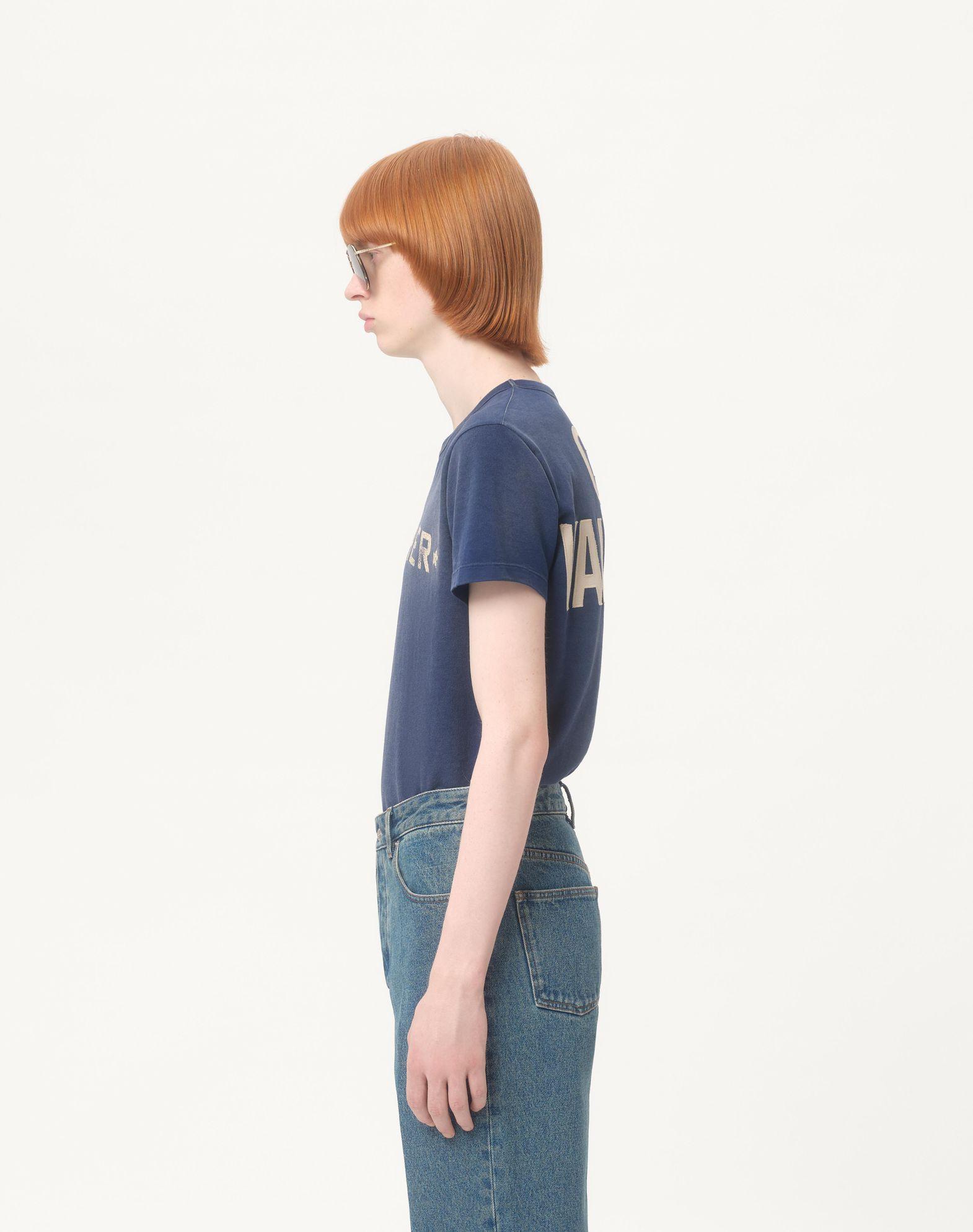 Cotton T-Shirt With Chez Valentino Print And Patch Product Image