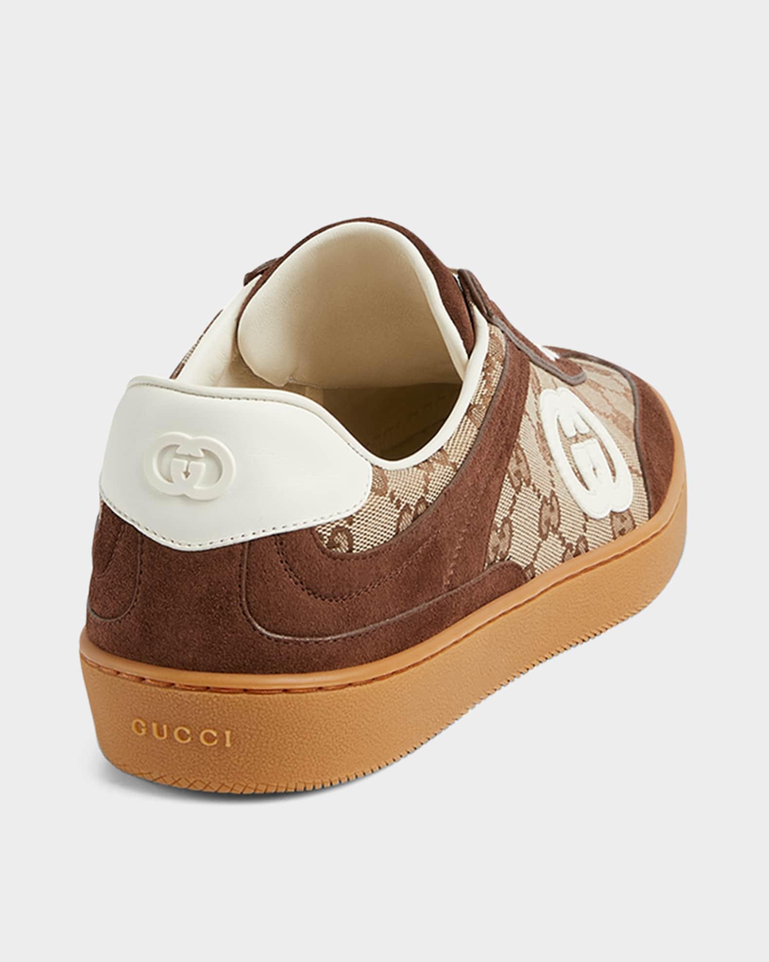 Men's G75 Suede and GG Supreme Retro Low-Top Sneakers Product Image