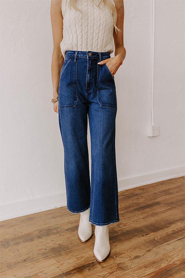 JUST USA Maeve High Waist Wide Leg Jean Product Image