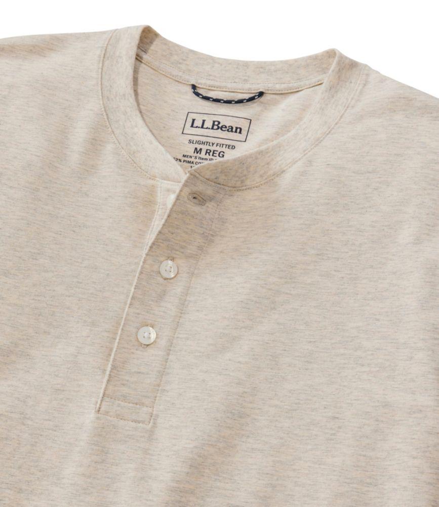 Men's Comfort Stretch Performance® Pima Tee, Long-Sleeve Henley Product Image