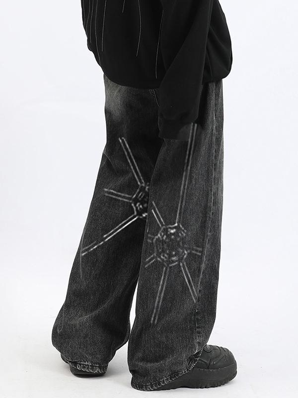 Men's Washed Ombre Loose Jean Product Image