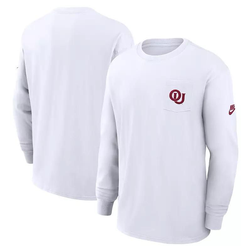 Oklahoma Sooners Legacy Max90 Pocket Nike Mens College Long-Sleeve T-Shirt | 01ND10AOKV-DHV Product Image